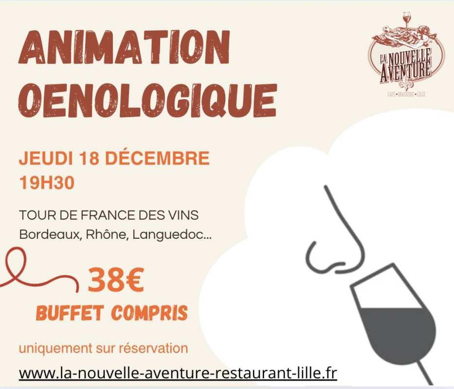 Évènements - La Nouvelle Aventure - Restaurant Lille - bien manger LILLE