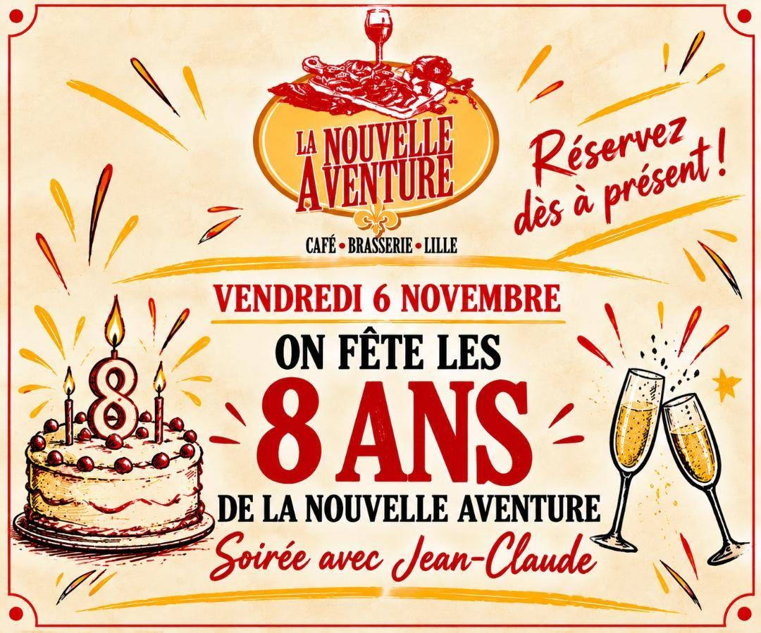 Évènements - La Nouvelle Aventure - Restaurant Lille - manger a LILLE