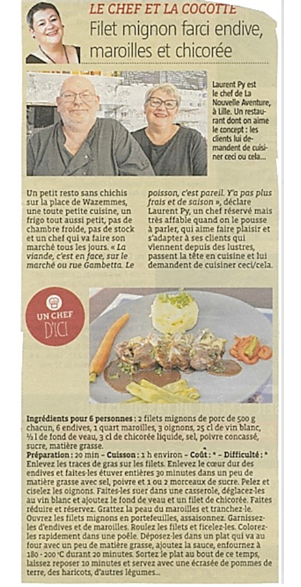 On parle de nous - La Nouvelle Aventure - restaurant LILLE